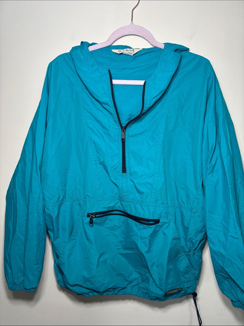 Vintage L.L.Bean Teal Pullover Anorak